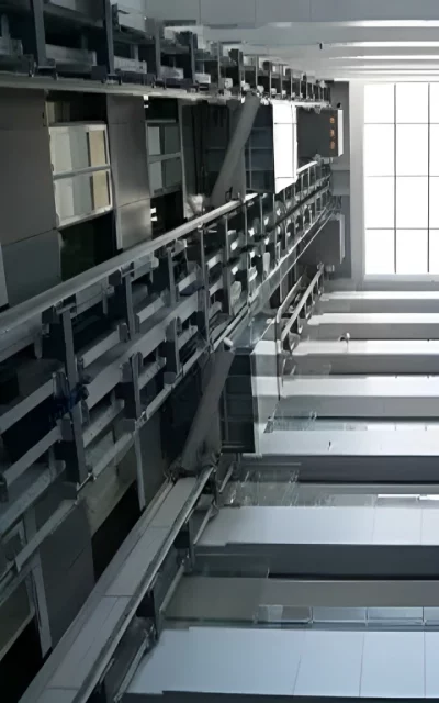 چاه آسانسور با تجهیزات و قطعات